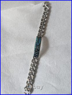 Carl And Irene Clark Dine Yei Micro Inlay Cuban Link Bracelet Rare