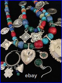 Carolyn Pollack 925 BOLD Charm 20 Turquoise Native 8 Tribe Navajo $1,500 RARE