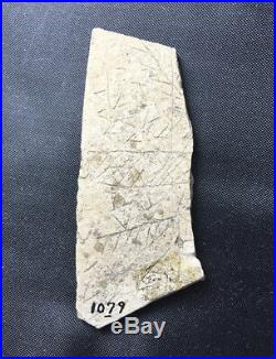 Certified Chumash Rare Engraved Stone Tablet, California Bennett COA