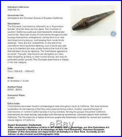 Certified Rare California Chumash Asymmetrical Spindle Charmstone Bennett COA
