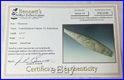 Certified Rare Chumash Native American Charmstone #2 California Bennett COA