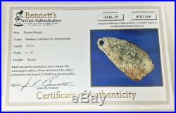 Certified Rare Large Pendant Southern California Artifact Bennett COA