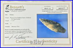 Certified Rare Parman Arrowhead Malaga Cove California Bennett COA