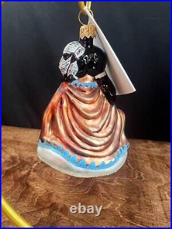 Christopher Radko Glass Native American With Pipe Ornament With Tags RARE