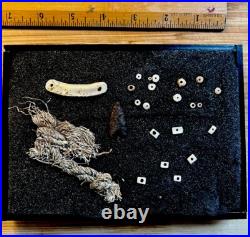 Chumash Native American abalone pendant, eelgrass cord, Arrowhead, Beads, Rare