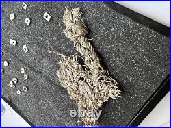 Chumash Native American abalone pendant, eelgrass cord, Arrowhead, Beads, Rare