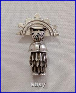 Collectible Rare HU CHU TSE (Navajo) 3D Mid Century Pin Pendant