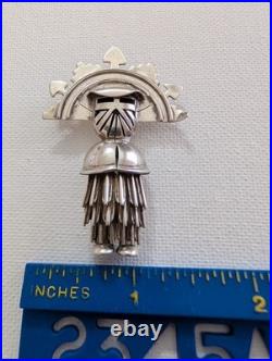 Collectible Rare HU CHU TSE (Navajo) 3D Mid Century Pin Pendant