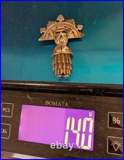 Collectible Rare HU CHU TSE (Navajo) 3D Mid Century Pin Pendant