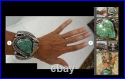 Collector Investment Gem Grade Carico Lake Turquoise Cuff Navajo Leroy Dayea