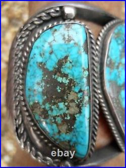 Collector Investment Gem Grade Morenci Sterling Cuff Navajo Kee Sz6.87 5.22oztw