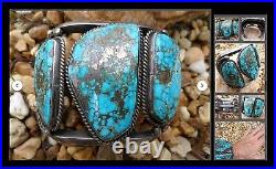Collector Investment Gem Grade Morenci Sterling Cuff Navajo Kee Sz6.87 5.22oztw