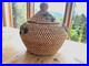 Coushatta-Native-American-Pine-Needle-Raffia-Coil-Basket-Dome-Lid-10Wx9-5HRARE-01-dw