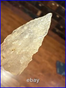 Crystal 1.5 Charleston S. C. Creek Find Native American Arrowhead Artifact Rare