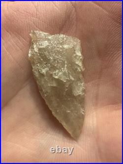 Crystal 1.5 Charleston S. C. Creek Find Native American Arrowhead Artifact Rare