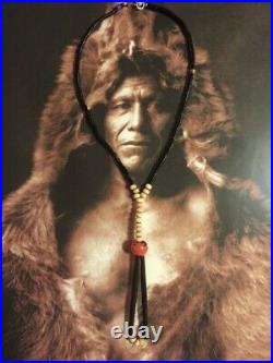 Custom Made To Order Native American Necklace, Ultra Rare Naga Tribe Bead, Jet