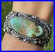 Darryl-Becenti-Sterling-Silver-Green-Royston-Turquoise-Cuff-Bracelet-Navajo-Rare-01-mbe