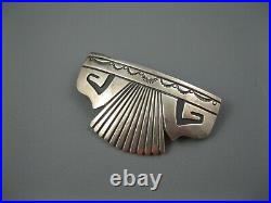 Early Navajo Signed Sterling Tommy Singer Hair Clip 3 Inches 32 Grams Rare