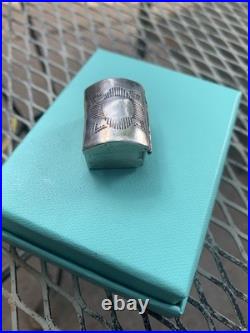 Early Rare Example of Navajo Sterling Silver Pill Box Trinket Box