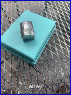 Early Rare Example of Navajo Sterling Silver Pill Box Trinket Box