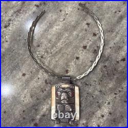 Ed Archie Noisecat Huge Sterling Beaver Necklace. Rare/Wonderful Native American