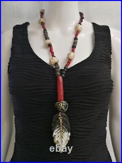 Ethnic jewelry tribal necklace statement beads hopi style natives american eagle
