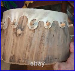 Excellent Vintage Native American Rawhide Peg Drum Rare Htf