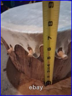 Excellent Vintage Native American Rawhide Peg Drum Rare Htf