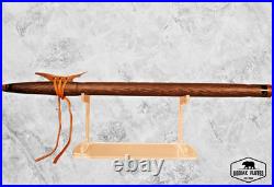 Exotic Wenge Premium Native American Flute TruStone-Blackheart Totem F# 24 7/8