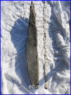 Extremely Large Rare Paleo Native American Indian Stone Level/Wedge Multi-Tool