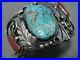 Extremely-Rare-8-Turquoise-Vintage-Navajo-Sterling-Silver-Bracelet-Old-Cuff-01-qxgz