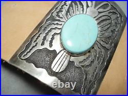 Extremely Rare Butterfly Vintage Navajo Turquoise Sterling Silver Ketoh Bracelet
