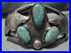 Extremely-Rare-Green-8-Turquoise-Vintage-Navajo-Sterling-Silver-Bracelet-Old-01-qk