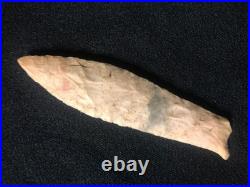 Extremly large and rare paleo unfluted cumberland, beaver lake 5 1/8 long beau