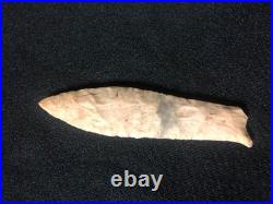 Extremly large and rare paleo unfluted cumberland, beaver lake 5 1/8 long beau