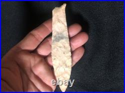 Extremly large and rare paleo unfluted cumberland, beaver lake 5 1/8 long beau