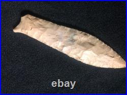 Extremly large and rare paleo unfluted cumberland, beaver lake 5 1/8 long beau