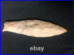 Extremly large and rare paleo unfluted cumberland, beaver lake 5 1/8 long beau