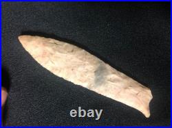 Extremly large and rare paleo unfluted cumberland, beaver lake 5 1/8 long beau