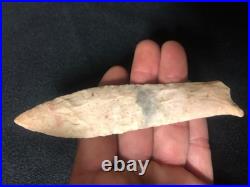 Extremly large and rare paleo unfluted cumberland, beaver lake 5 1/8 long beau