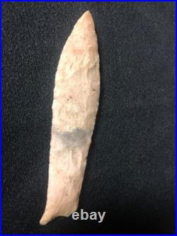 Extremly large and rare paleo unfluted cumberland, beaver lake 5 1/8 long beau