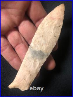 Extremly large and rare paleo unfluted cumberland, beaver lake 5 1/8 long beau