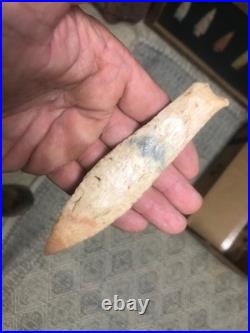 Extremly large and rare paleo unfluted cumberland, beaver lake 5 1/8 long beau