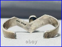 Extrremely Rare Mine Turquoise Vintage Navajo Sterling Silver Bracelet