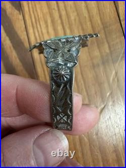 FRED HARVEY Era Turquoise & Sterling Arrows Cuff Bracelet Rare Vintage