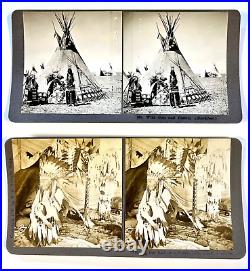 Forsyth Stereoviews Montana Native American Indians RARE Full Box Set Qty 30