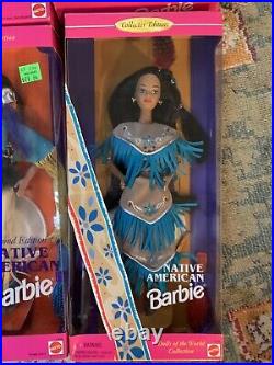 Four 1990s Native American Barbie Dolls RARE NIB Collectors Edition