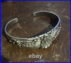 Frank James Sterling Silver Navajo Native American Bracelet Rare