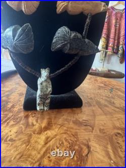 GIANT RARE Santo Domingo Pueblo Hand Strung and Hand Carved Fetish Necklace