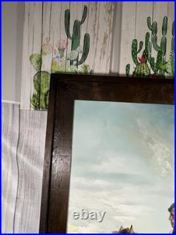 Gorgeous Rare Original Anthony Veccio Oil Painting Of A Native American Warrior